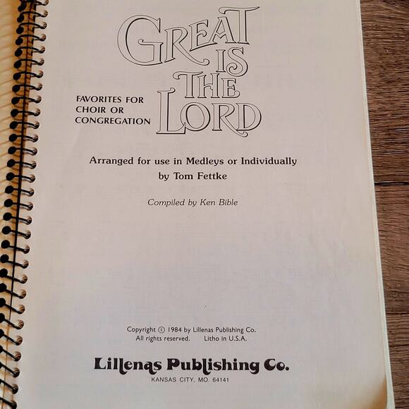Vintage 1984-1987 SET OF 3 Great Is The Lord by Tom Fettke Favorites for Choir - Picture 5 of 10